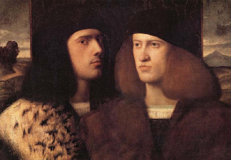 Giovanni Cariani Portrait de deux jeunes gentilhommes venitiens oil painting image